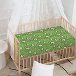 Green Zombie Pattern Print Baby Crib Sheet