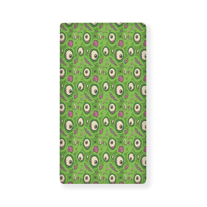 Green Zombie Pattern Print Baby Crib Sheet