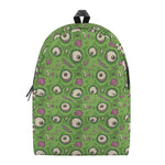 Green Zombie Pattern Print Backpack