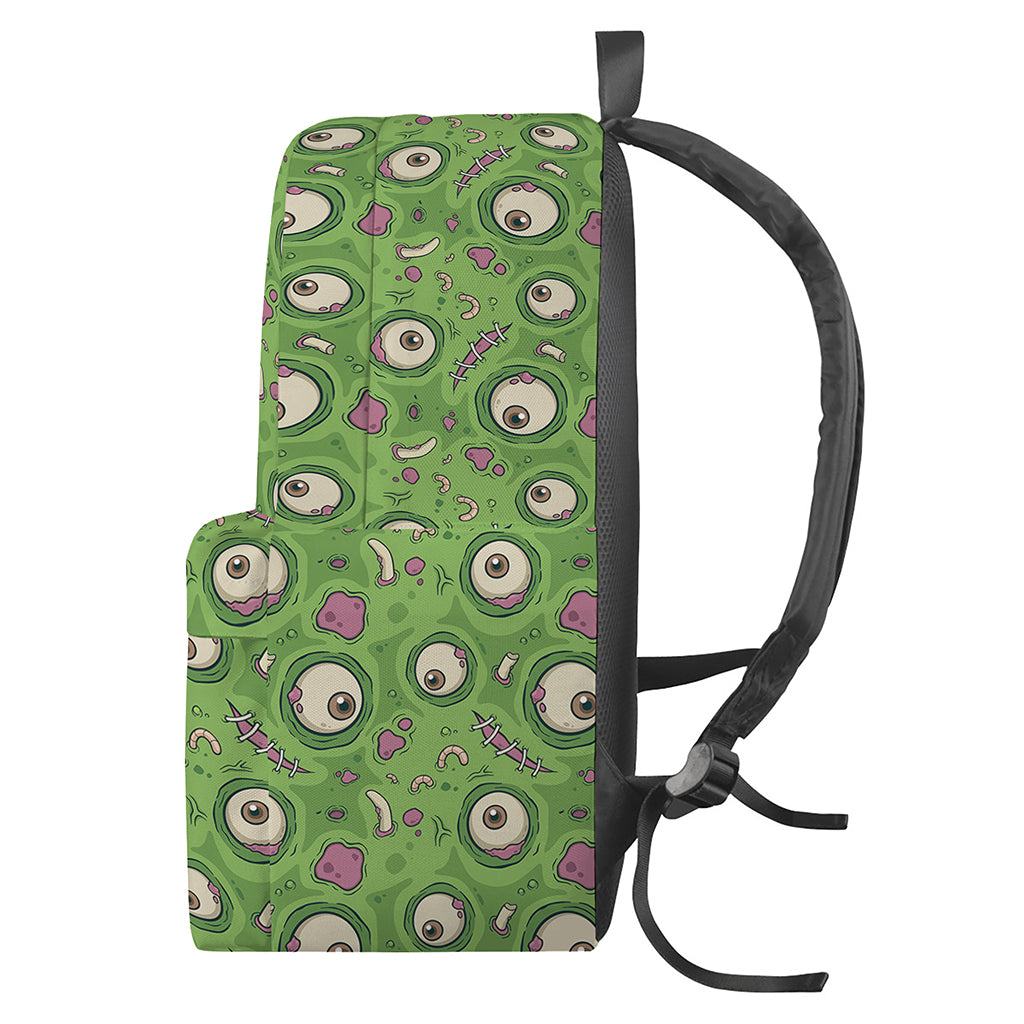 Green Zombie Pattern Print Backpack
