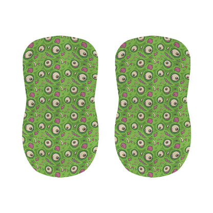 Green Zombie Pattern Print Bar Stool Covers