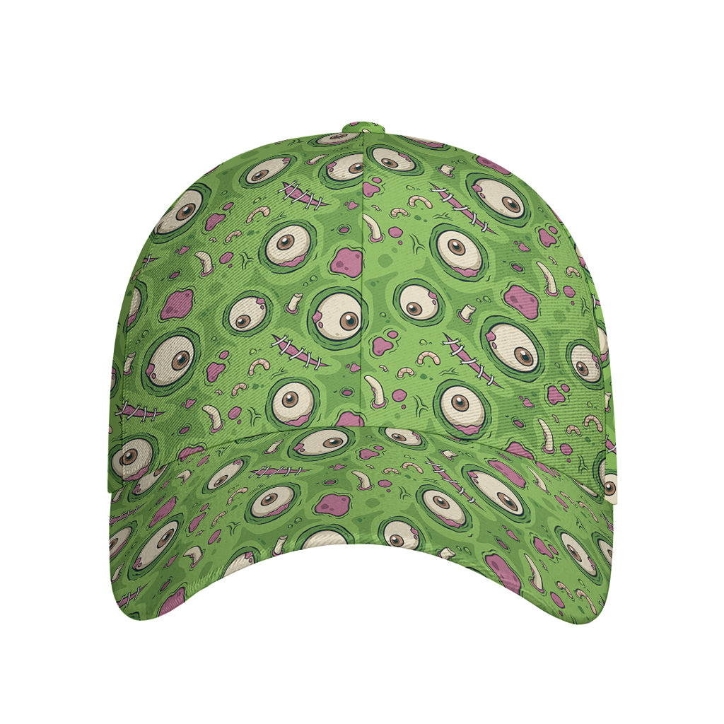 Green Zombie Pattern Print Baseball Cap