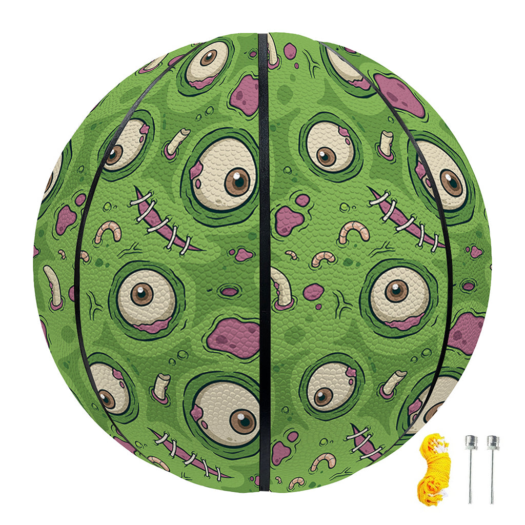 Green Zombie Pattern Print Basketball