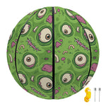 Green Zombie Pattern Print Basketball