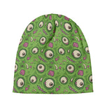 Green Zombie Pattern Print Beanie
