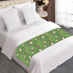 Green Zombie Pattern Print Bed Runner