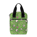 Green Zombie Pattern Print Bible Tote Bag