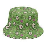 Green Zombie Pattern Print Bucket Hat