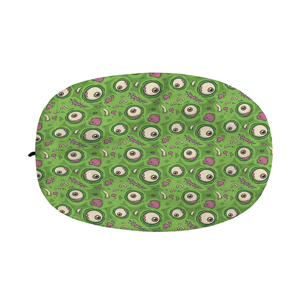 Green Zombie Pattern Print Car Side Mirror Covers
