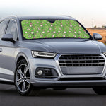 Green Zombie Pattern Print Car Windshield Sun Shade