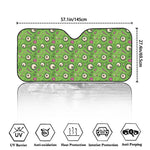 Green Zombie Pattern Print Car Windshield Sun Shade