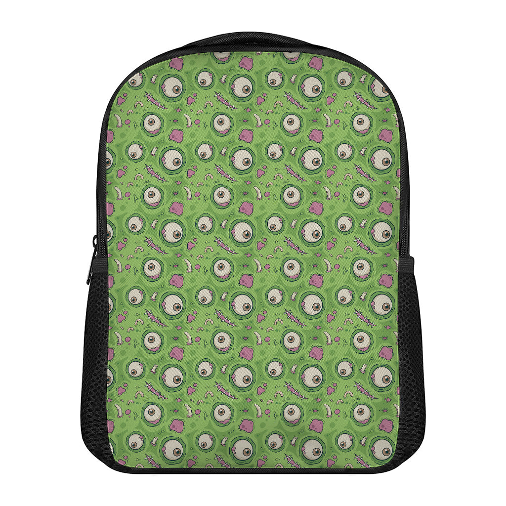Green Zombie Pattern Print Casual Backpack