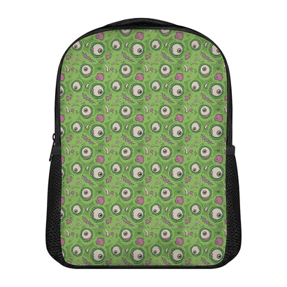 Green Zombie Pattern Print Casual Backpack