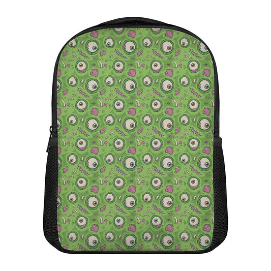 Green Zombie Pattern Print Casual Backpack