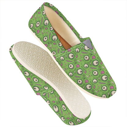 Green Zombie Pattern Print Casual Shoes