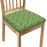 Green Zombie Pattern Print Chair Cushion Cover