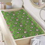 Green Zombie Pattern Print Changing Pad Cover