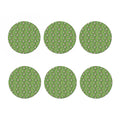 Green Zombie Pattern Print Coaster Set