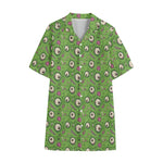 Green Zombie Pattern Print Cotton Hawaiian Shirt