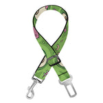 Green Zombie Pattern Print Dog Seat Belt