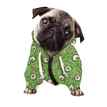 Green Zombie Pattern Print Dog Zip Up Hoodie