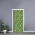Green Zombie Pattern Print Door Sticker
