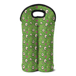 Green Zombie Pattern Print Double Neoprene Wine Tote