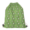 Green Zombie Pattern Print Drawstring Bag