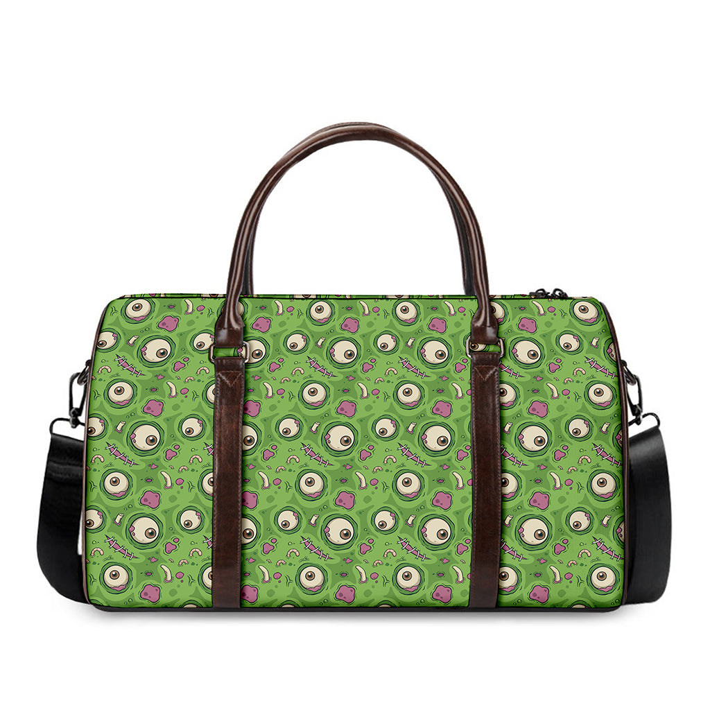 Green Zombie Pattern Print Duffle Bag