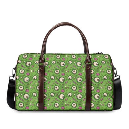 Green Zombie Pattern Print Duffle Bag