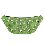Green Zombie Pattern Print Fanny Pack