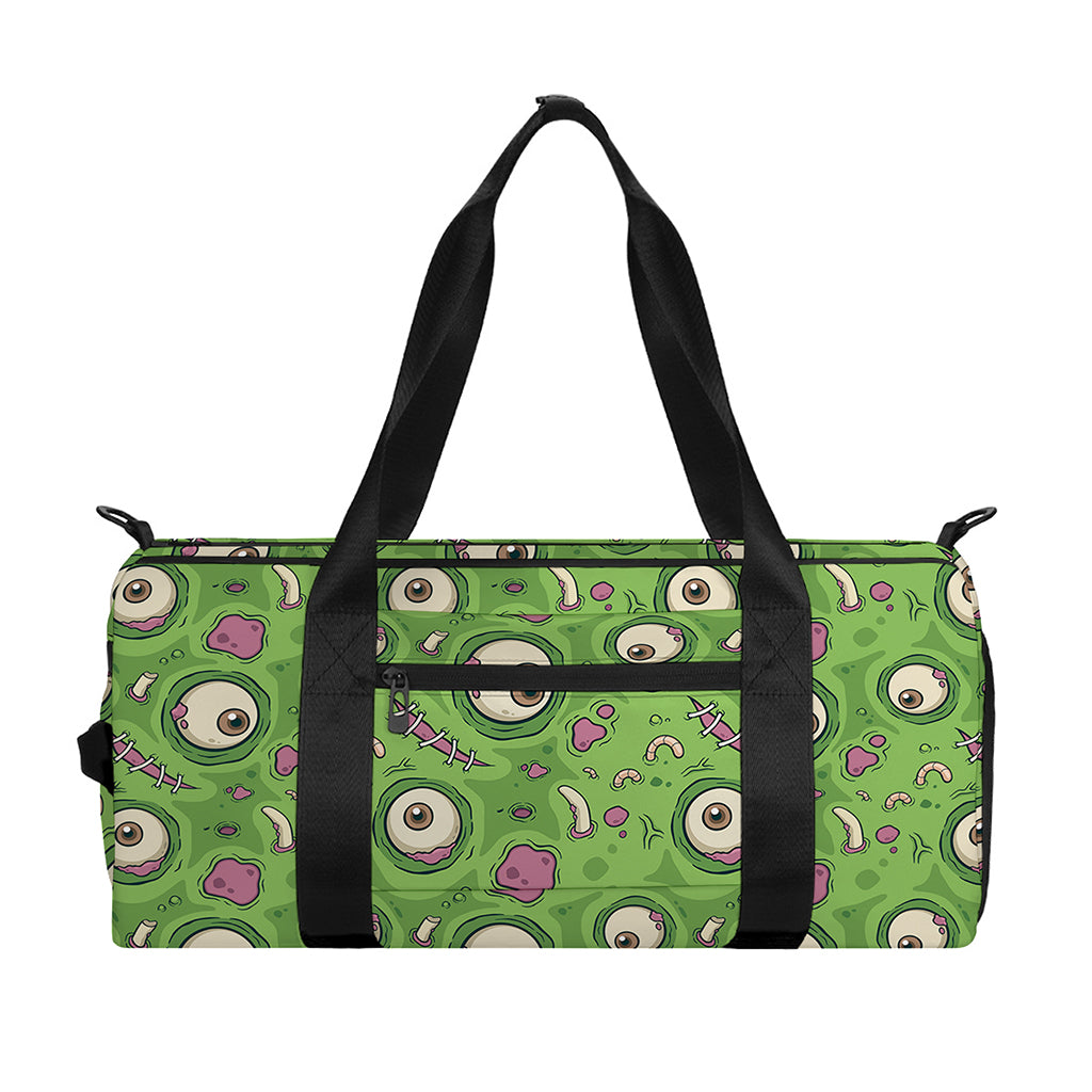 Green Zombie Pattern Print Gym Bag