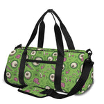 Green Zombie Pattern Print Gym Bag