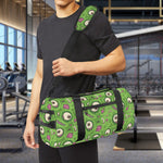 Green Zombie Pattern Print Gym Bag