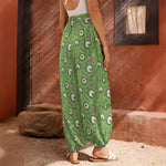 Green Zombie Pattern Print Harem Pants