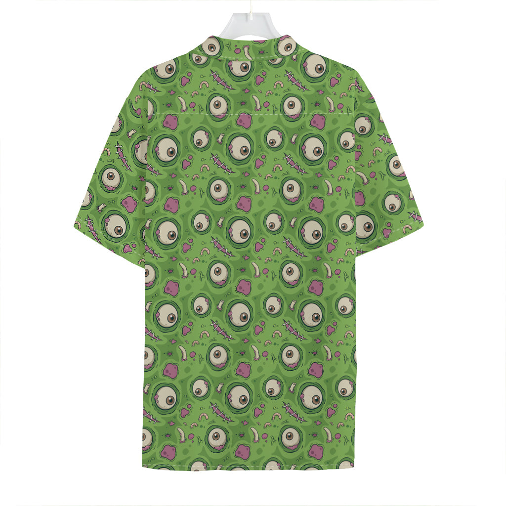Green Zombie Pattern Print Hawaiian Shirt