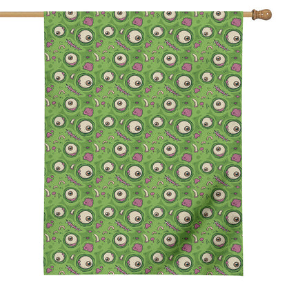 Green Zombie Pattern Print House Flag