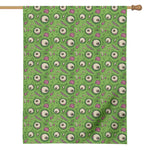 Green Zombie Pattern Print House Flag