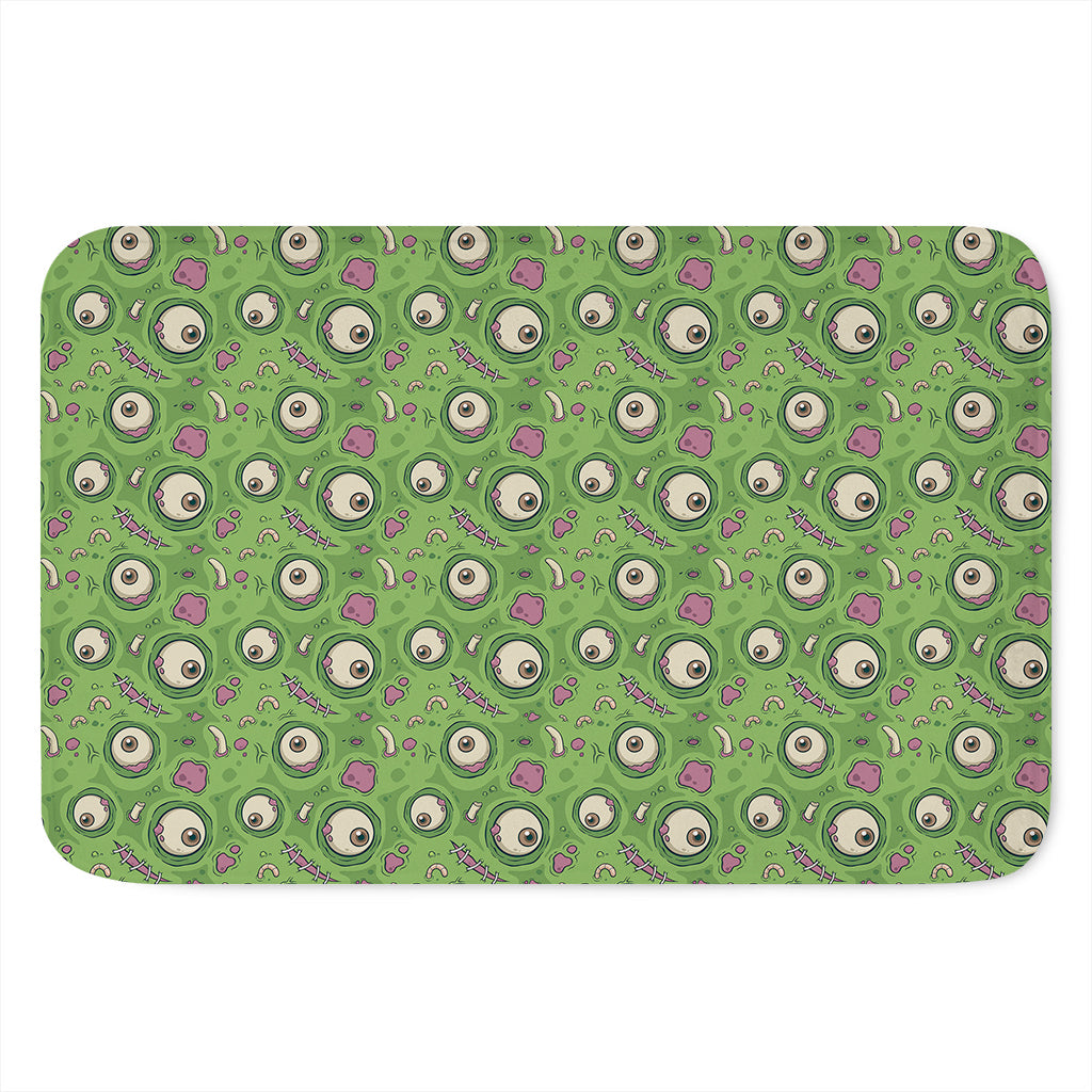 Green Zombie Pattern Print Indoor Door Mat