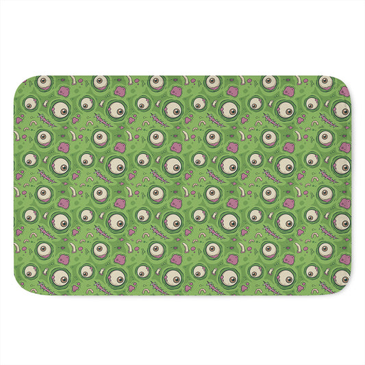 Green Zombie Pattern Print Indoor Door Mat