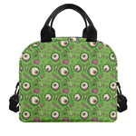 Green Zombie Pattern Print Insulated Lunch Bag