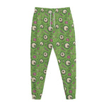 Green Zombie Pattern Print Jogger Pants