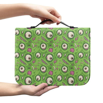 Green Zombie Pattern Print Leather Bible Cover