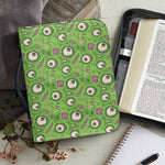 Green Zombie Pattern Print Leather Bible Cover