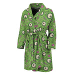 Green Zombie Pattern Print Men's Bathrobe