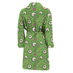 Green Zombie Pattern Print Men's Bathrobe