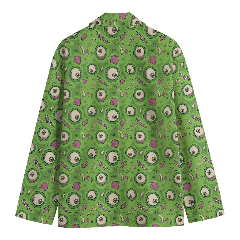 Green Zombie Pattern Print Men's Blazer