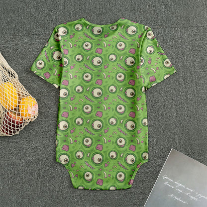 Green Zombie Pattern Print Men's Bodysuit