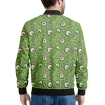 Green Zombie Pattern Print Men's Bomber Jacket