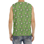 Green Zombie Pattern Print Men's Fitness Tank Top